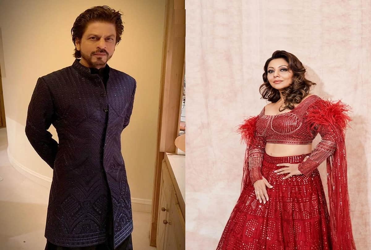 shahrukh and Gauri khan looks gorgeus in akash shloka pre wedding celebration