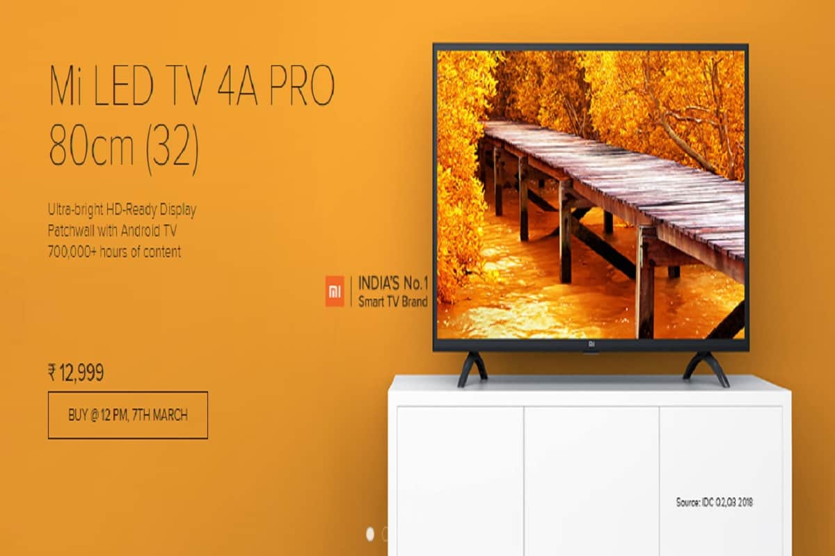 Xiaomi Mi TV 4A Pro 32 first sale in India, know price and specifications