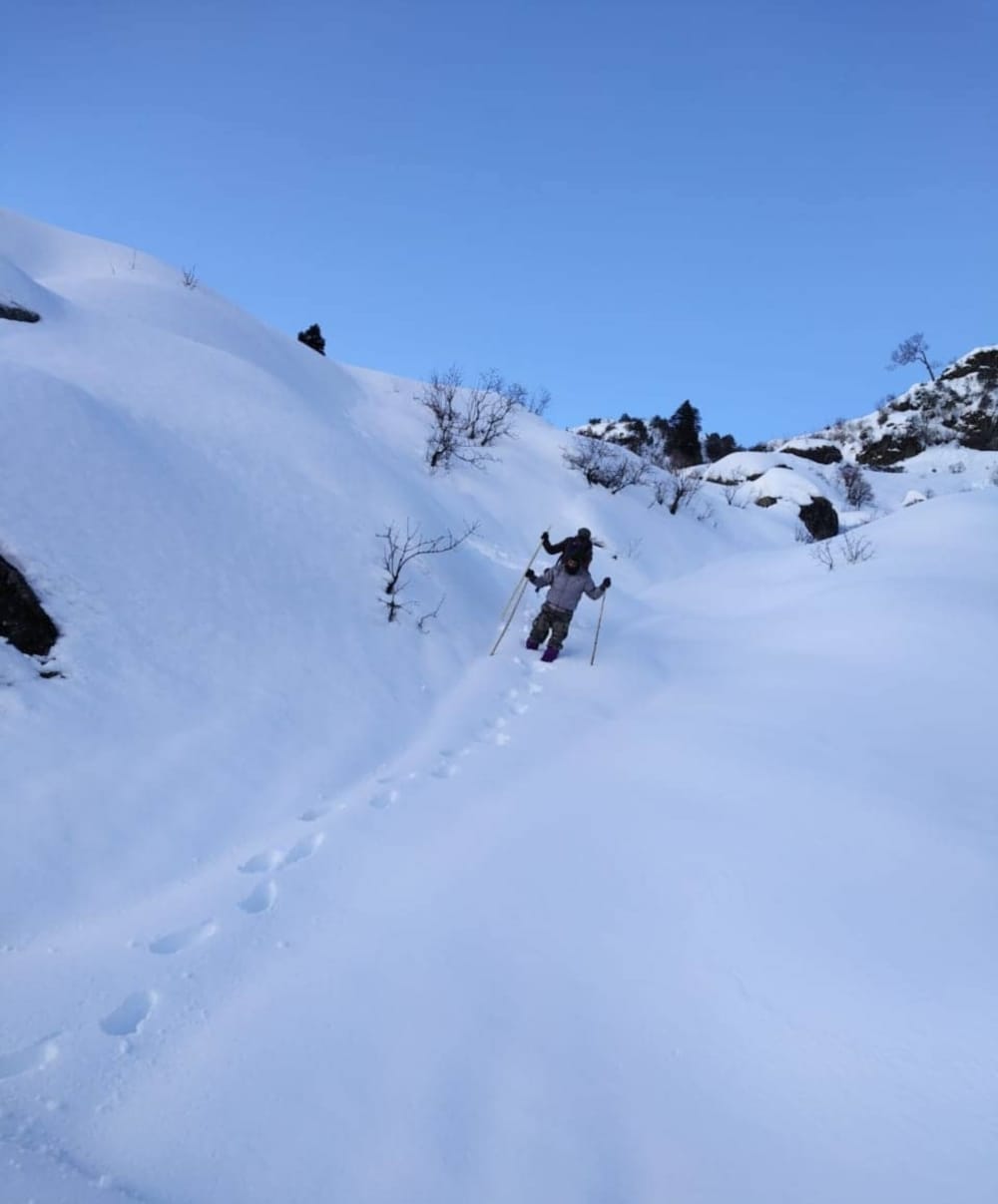 massive snow in kedarnath awesome picture of dham