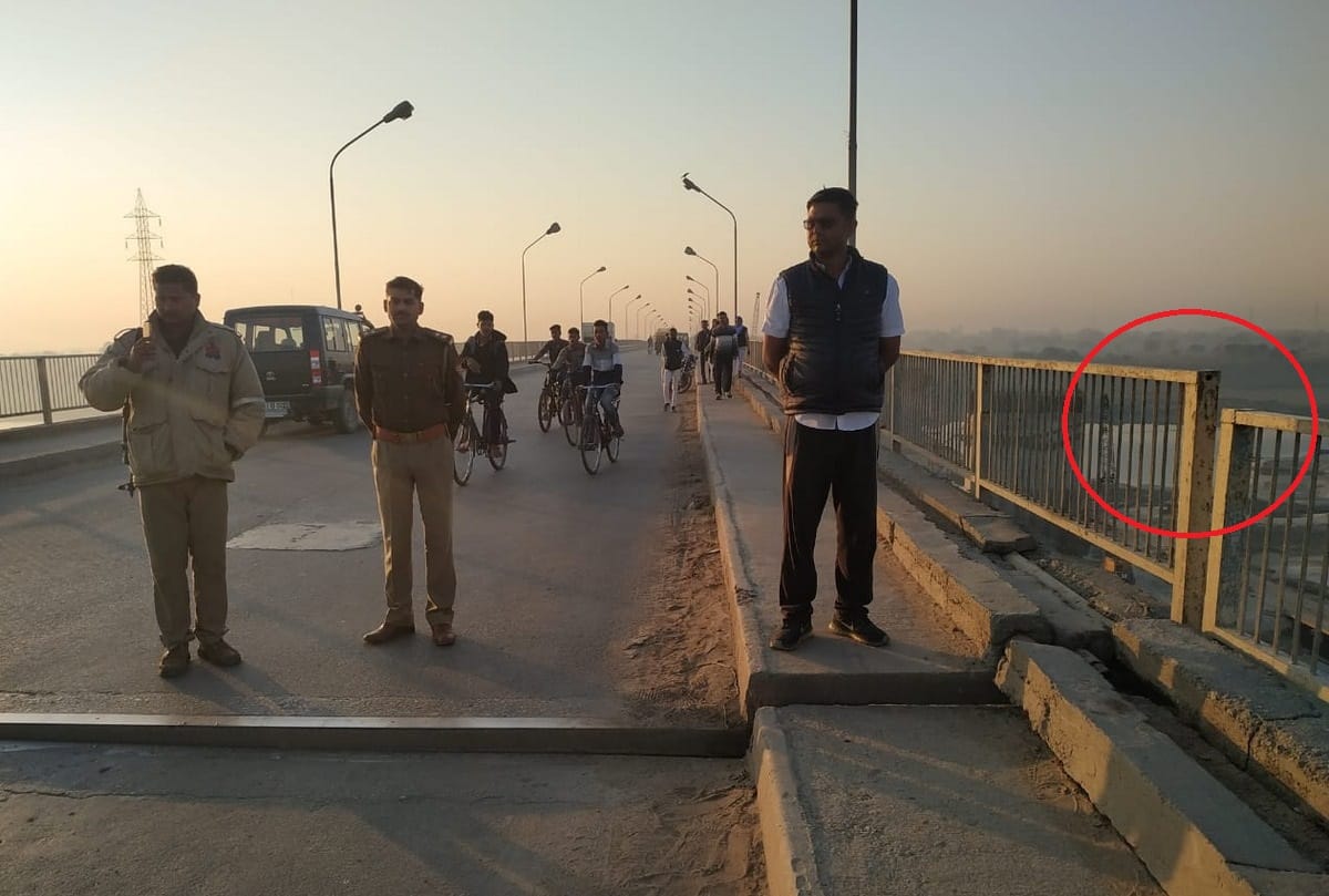 Ganga bridge damage in ghazipur