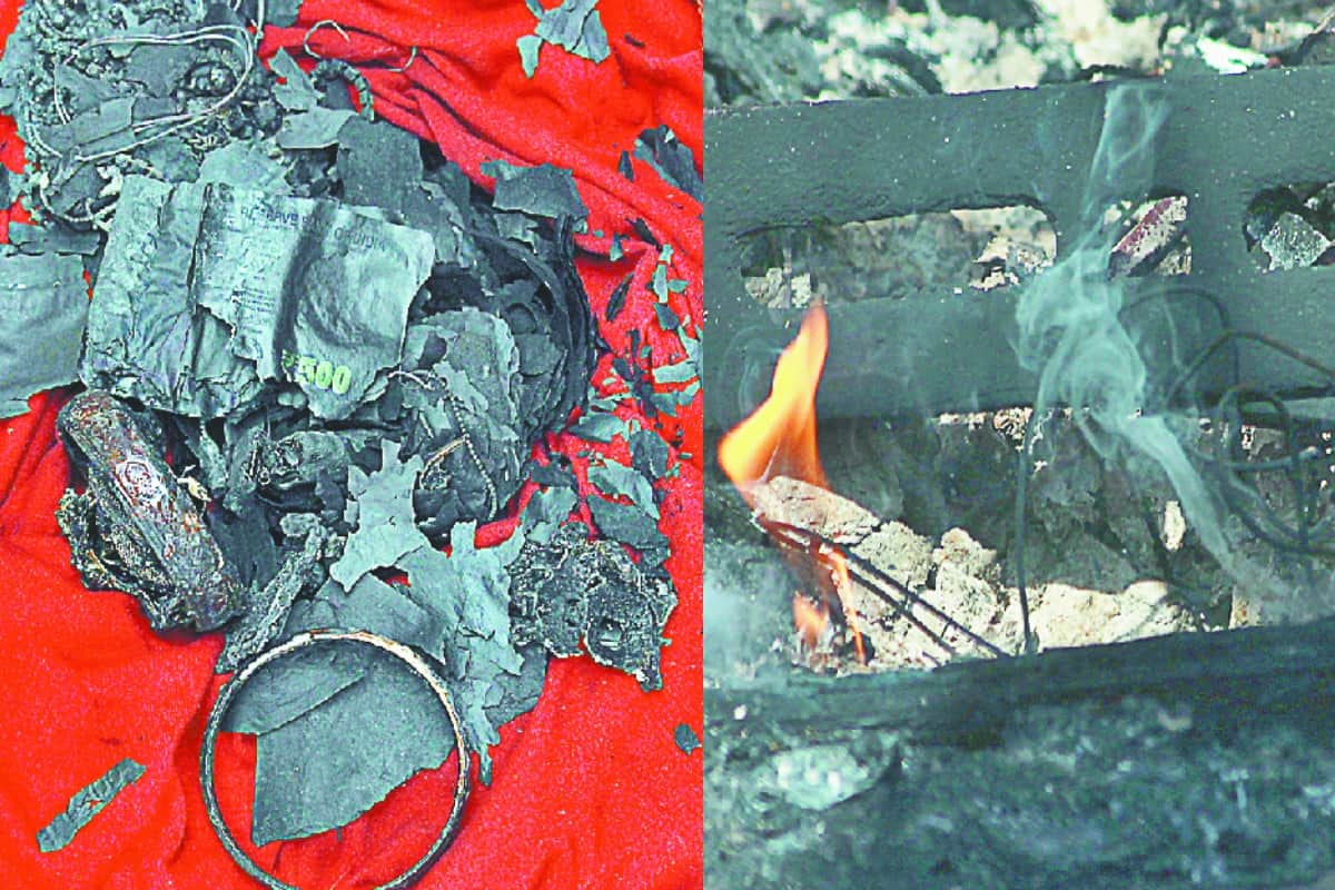 Meerut Bawal: Police rescued ten Hindu families from the fire in bhusa mandi