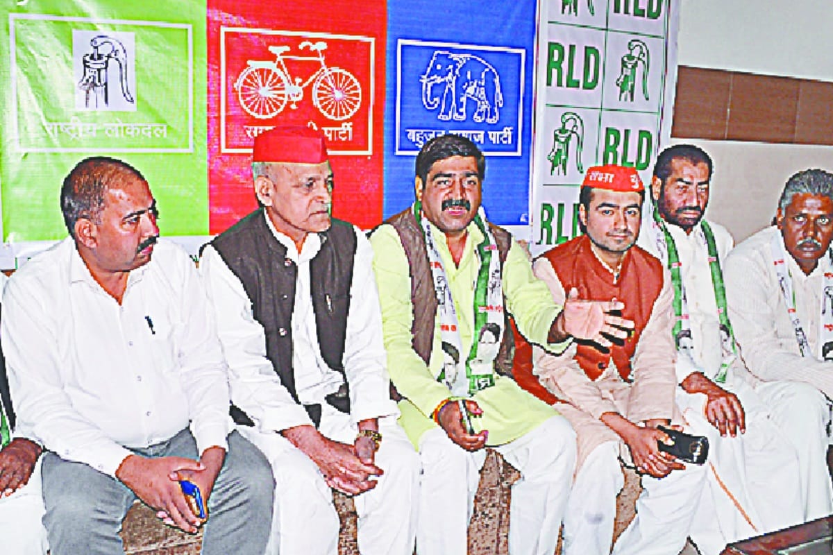 Sp Bsp rld leaders targeted BJP says 'publicsaw shoe strikes instead of air strikes