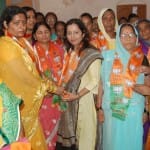 भाजपा महिला मोर्चा ने सम्मान समारोह आयोजित किया।