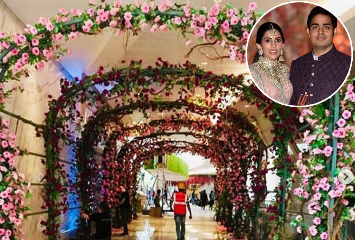 Akash Ambani shloka mehta wedding decoration picture on Antilia viral on social media