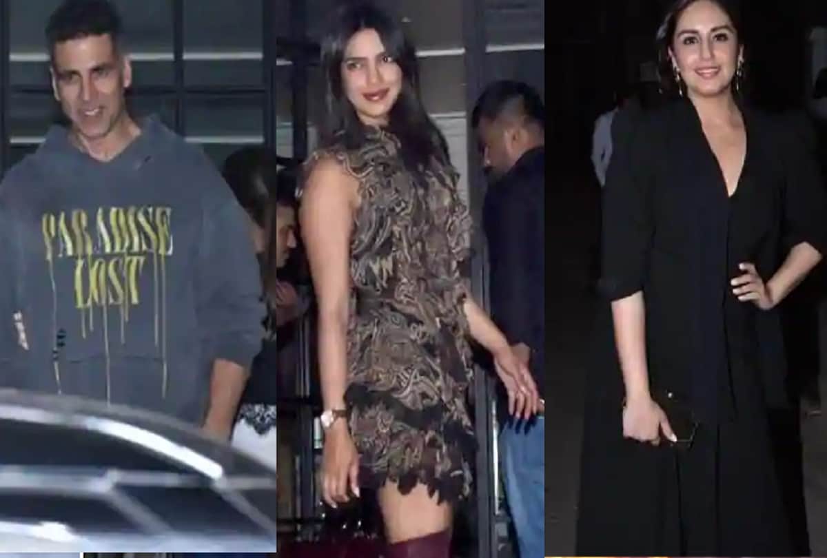 akshay kumar and priyanka chopra was seen together in huma qureshi birthday