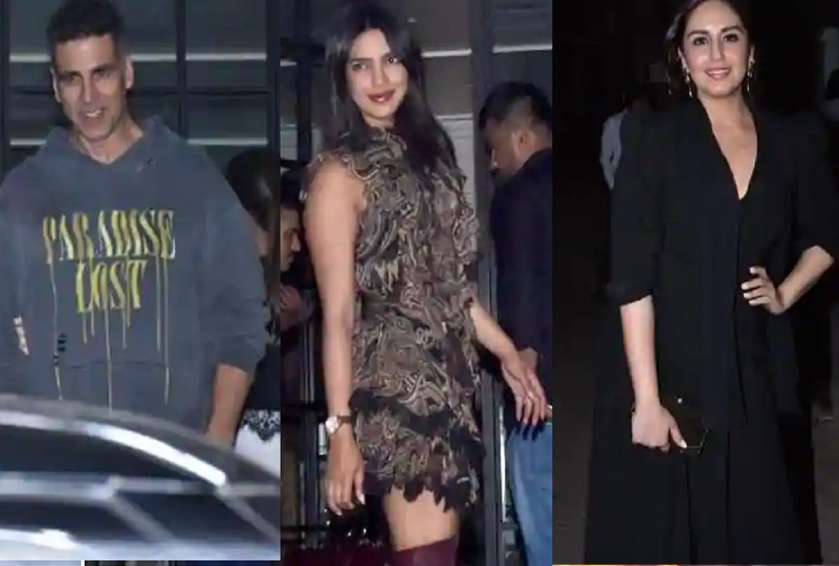 akshay kumar and priyanka chopra was seen together in huma qureshi birthday