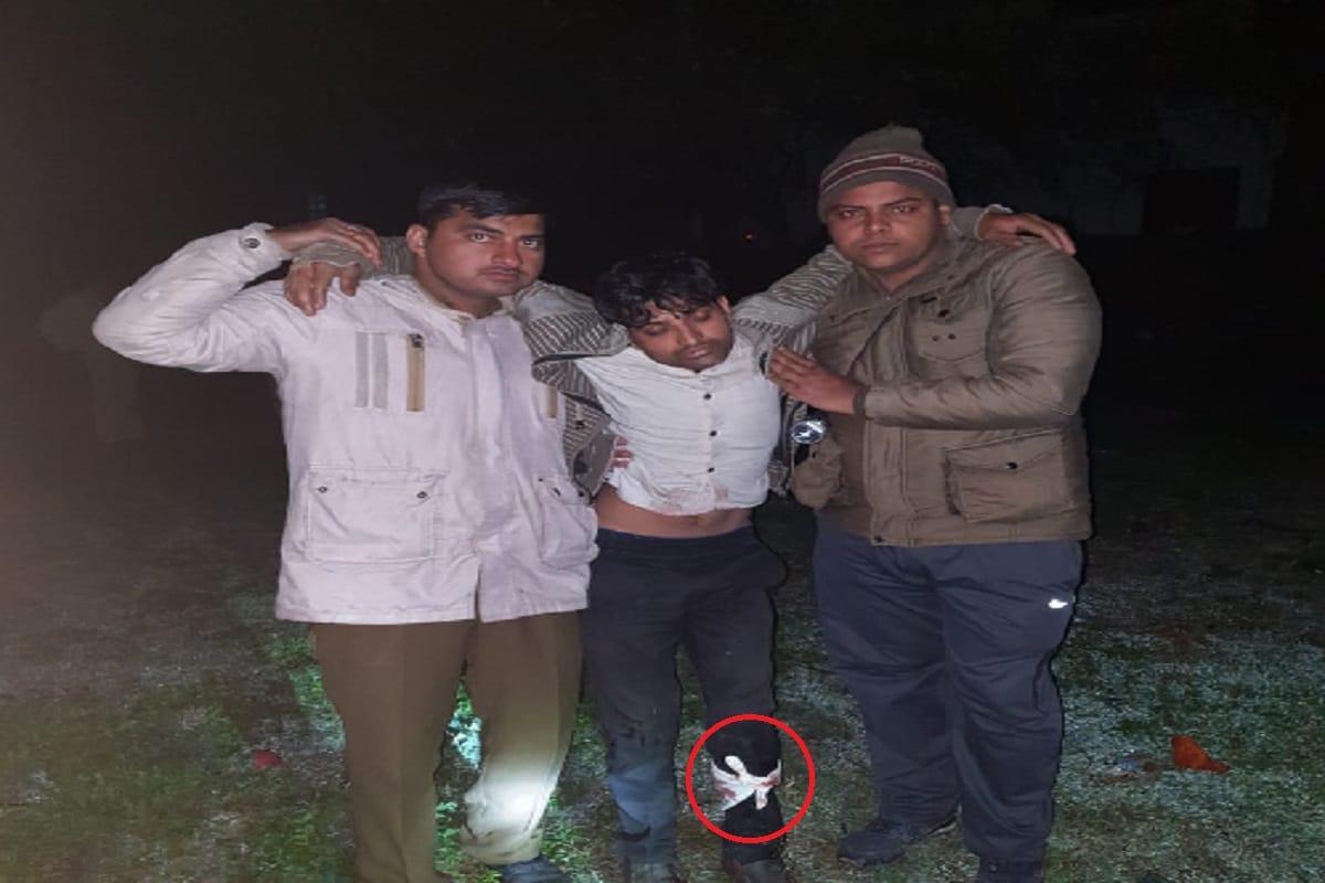 Encounter in Muzaffarnagar and police officers shot one accused and arrested