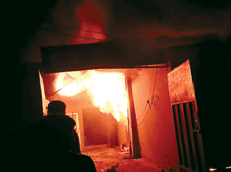 Fire in the hardware store