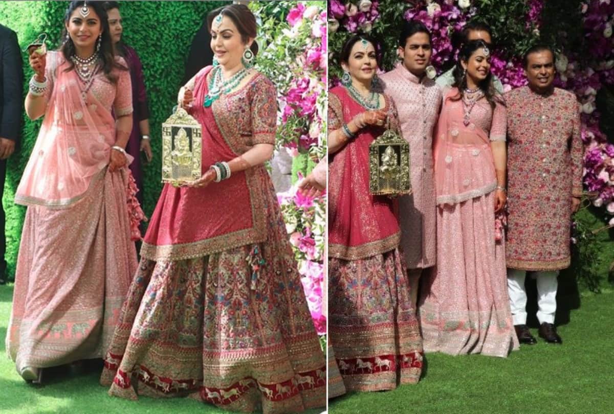 Isha Ambani look gorgeous in brother Akash Ambani wedding