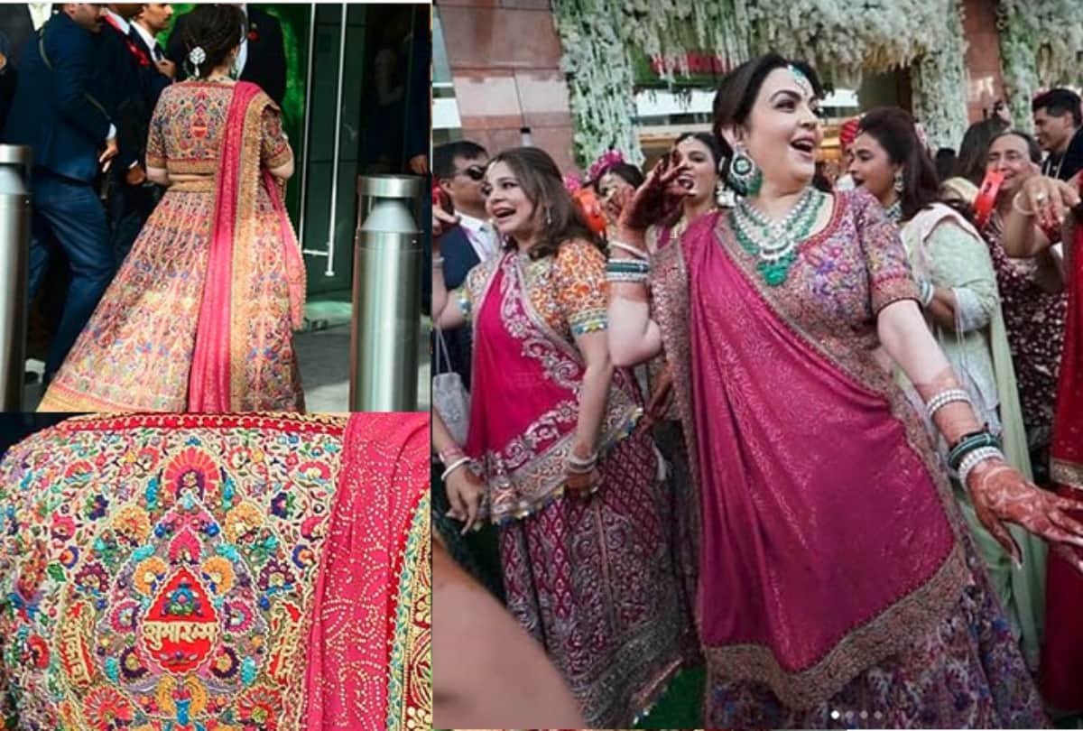 Nita Ambani look gorgeous in Akash Ambani Shloka Mehta wedding