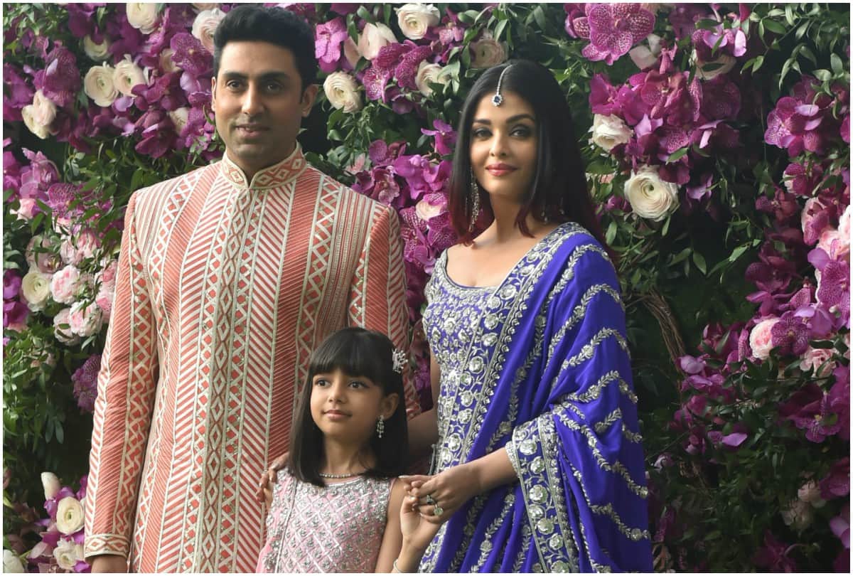 Aaradhya confused on camera in Akash Ambani Reception Party with Abhishek and Aishwarya Rai Bachchan