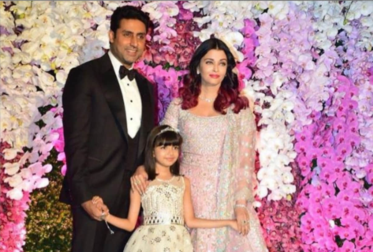 Aaradhya confused on camera in Akash Ambani Reception Party with Abhishek and Aishwarya Rai Bachchan