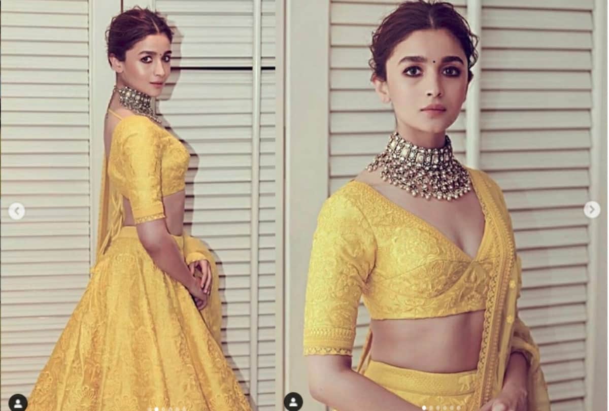 akash ambani and shloka mehta wedding alia bhatt look different in yellow lehanga