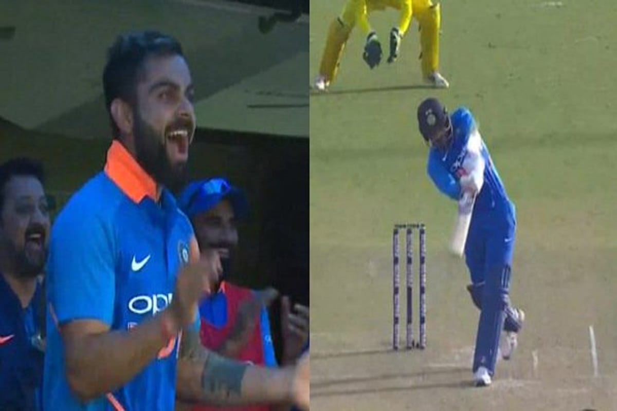 jasprit bumrah six virat kohli reaction video viral in 4th ODI