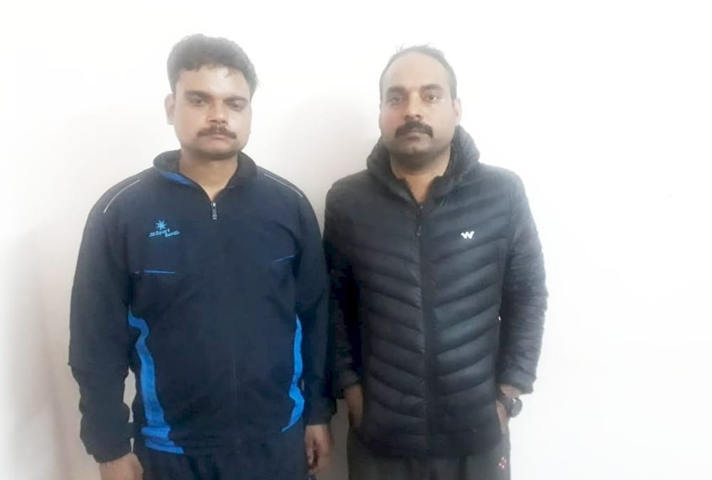 four policemen arrested in robbery in a business man's home in lucknow.