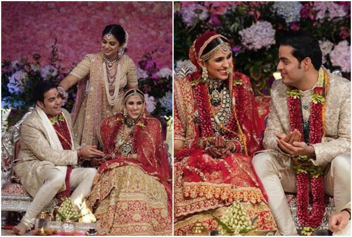 Isha Ambani look gorgeous in brother Akash Ambani wedding