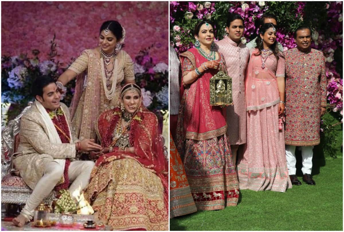Isha Ambani look gorgeous in brother Akash Ambani wedding