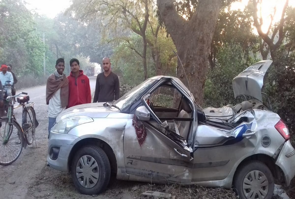 road accident in ballia two died