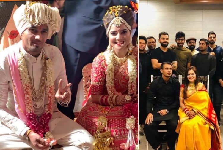 Indian Fast Bowler Siddarth Kaul Tied in Knot with Harsimran Kaur, Virat Kohli in Reception