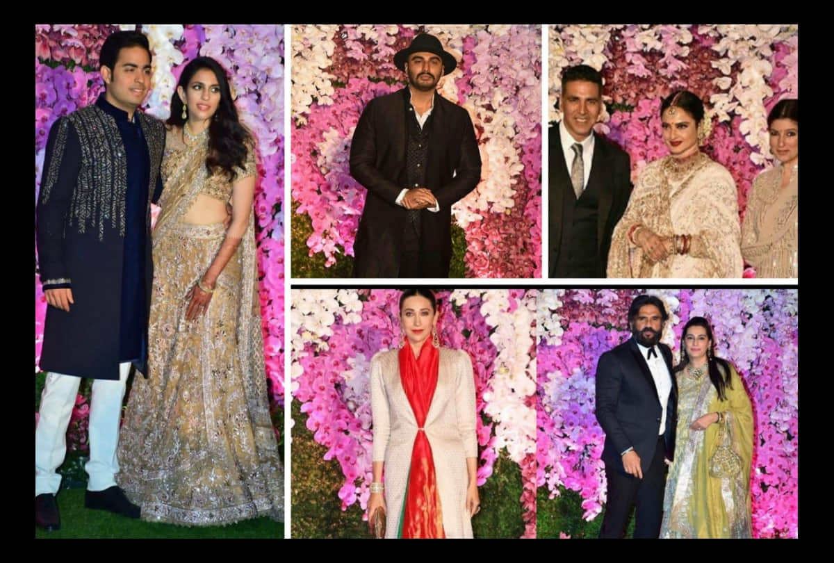 bollywood stars in akash ambani and shloka mehta wedding reception