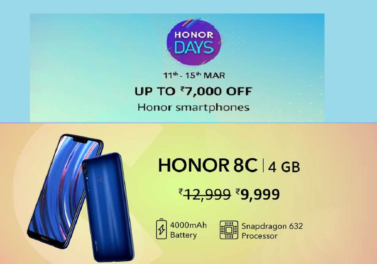Amazon Honor Day sale: Buy Honor's Smartphones upto Rs 7,000 Discount