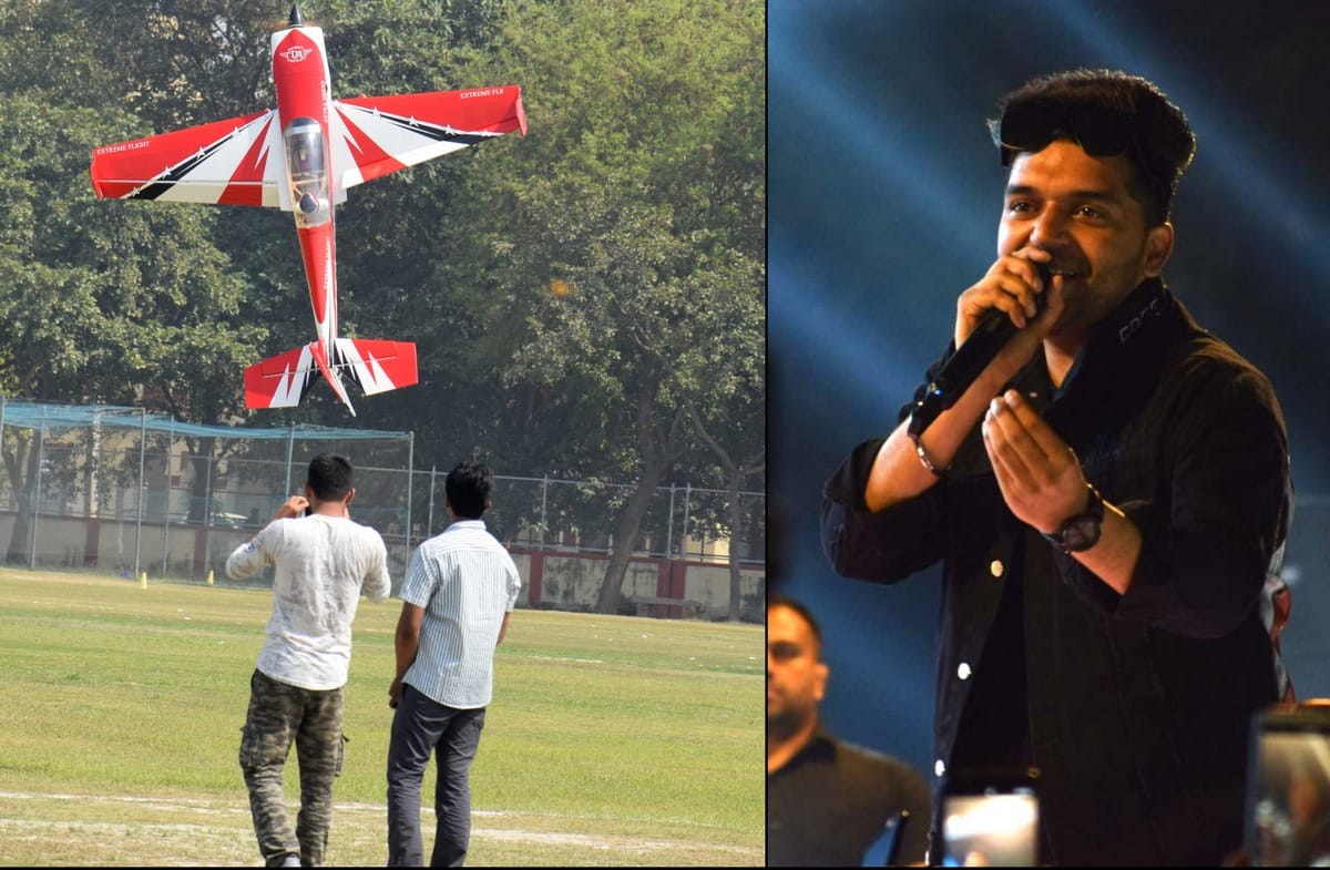 IIT BHU student exhibition air craft and guru randhawa sing in varanasi