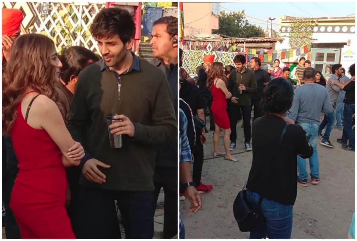kartik aaryan and sara ali khan shooting love aaj kal 2