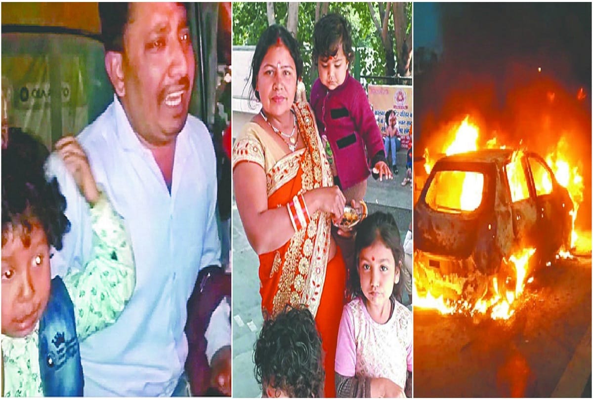 delhi car fire case Three years old Siddhi is pointing match light