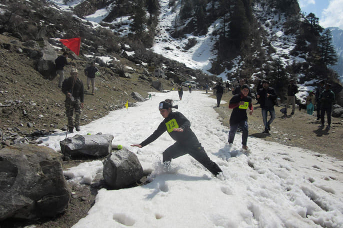 हाई हिमालयन हर्डल रेस में साधना व पंकज ने मारी बाजी