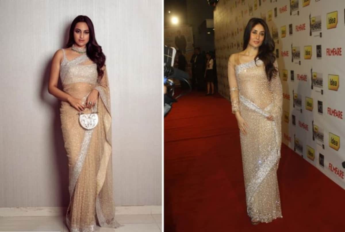 Kareena Kapoor Khan or Sonakshi Sinha: Who wore this golden sari by Manish Malhotra better