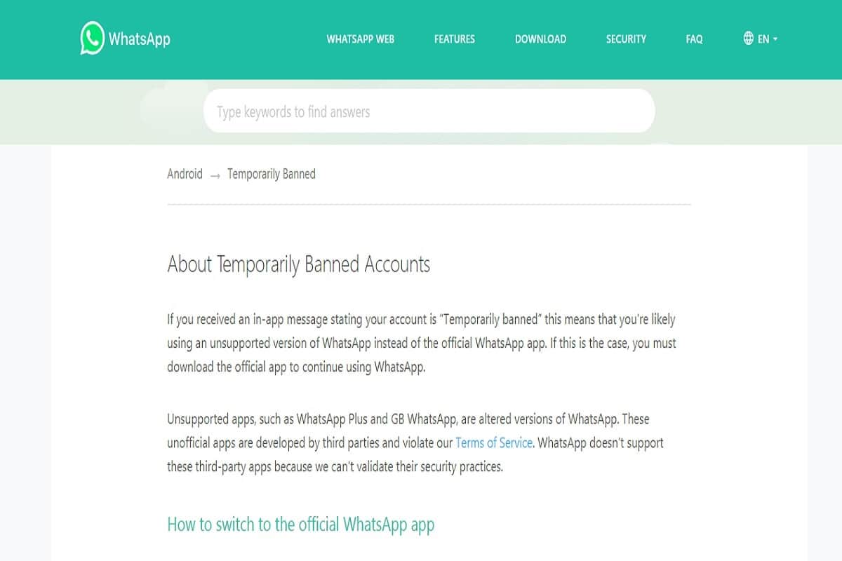 WhatsApp to ban users who are using such as WhatsApp Plus and GB WhatsApp