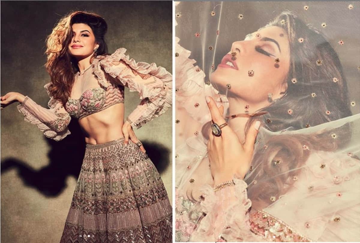 jacqueline fernandez looks gorgeous in falguni shane peacock pink lehenga