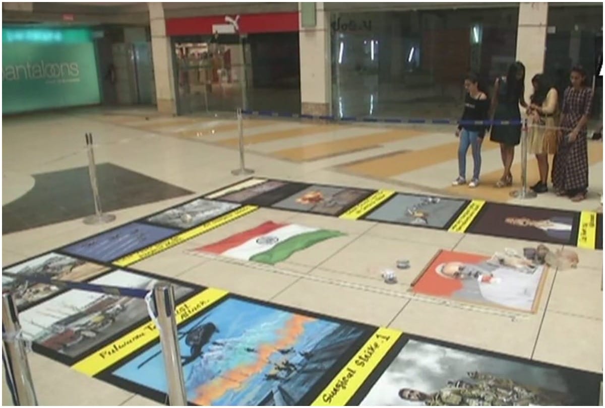 Balakot Airstrike and Surgical strike theme of Surat Rangoli