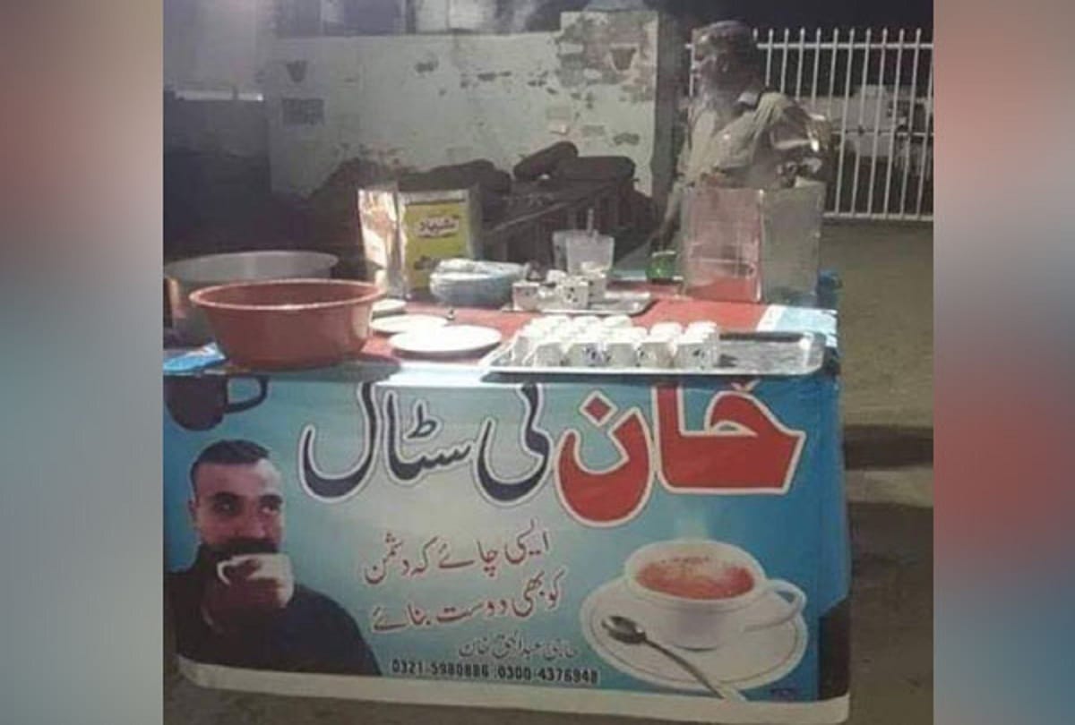 Viral: Tea Stall in Pakistan dipicts Wing Commander Abhinandan Photo