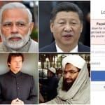 प्रधानमंत्री नरेंद्र मोदी-शी जिनपिंग, इमरान खान, मसूद अजहर, फेसबुक