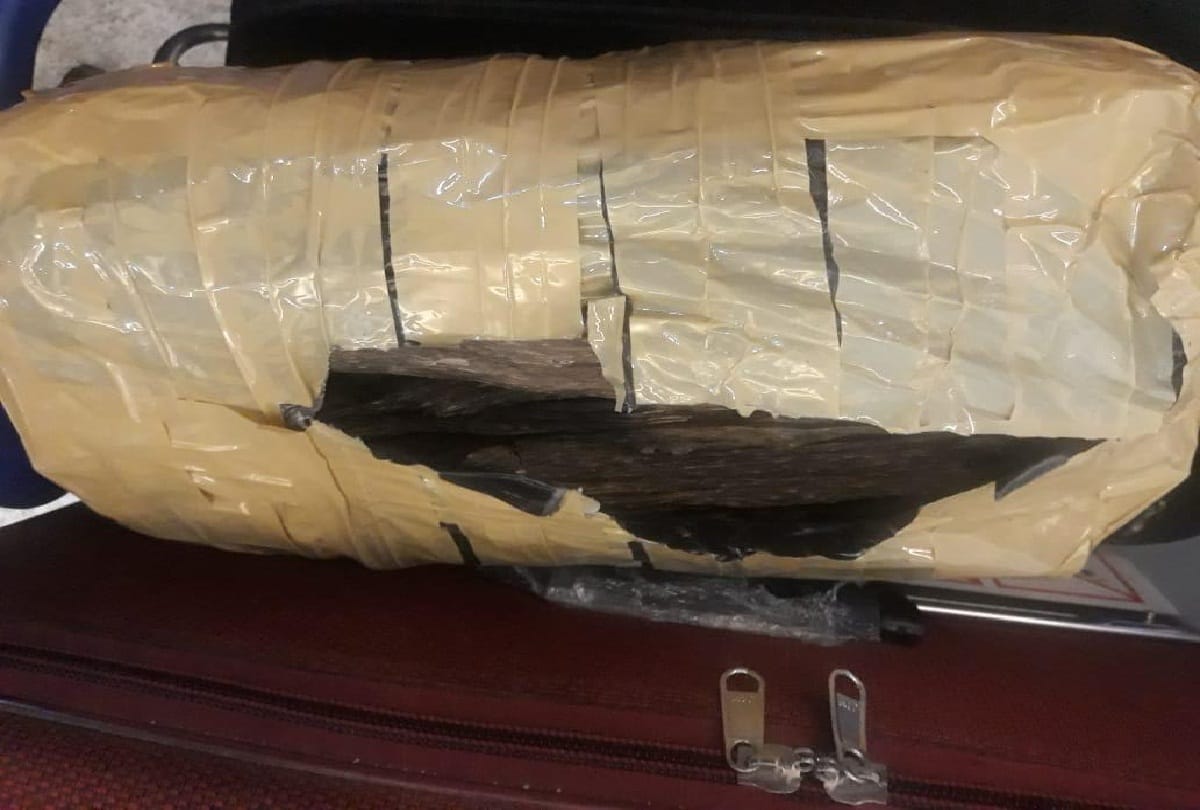CISF recovered Agarwood weighing about 45 kg worth approximately Rs 2.25 crore