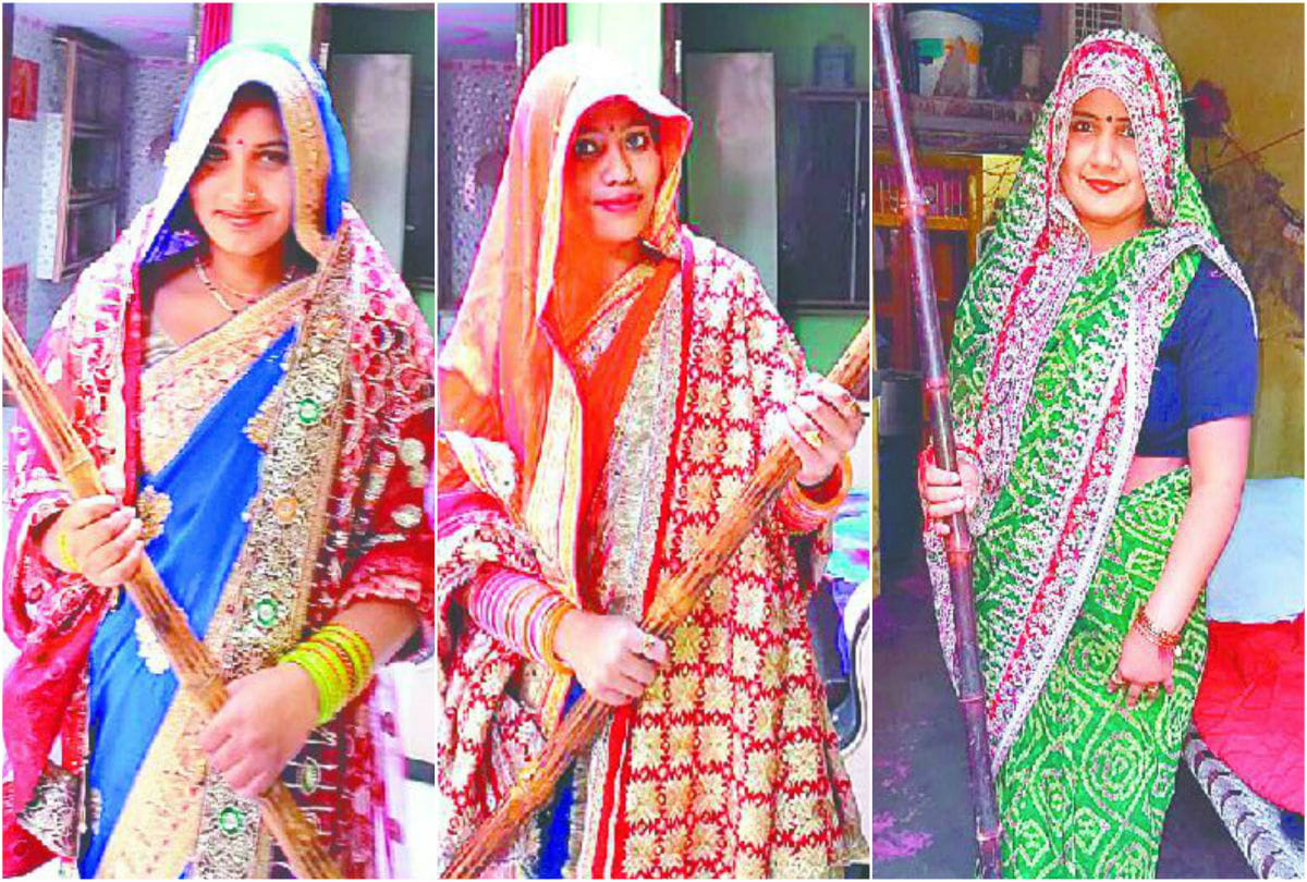 first time ashtashakhi village women plays lathmar holi 2019 barsana in mathura
