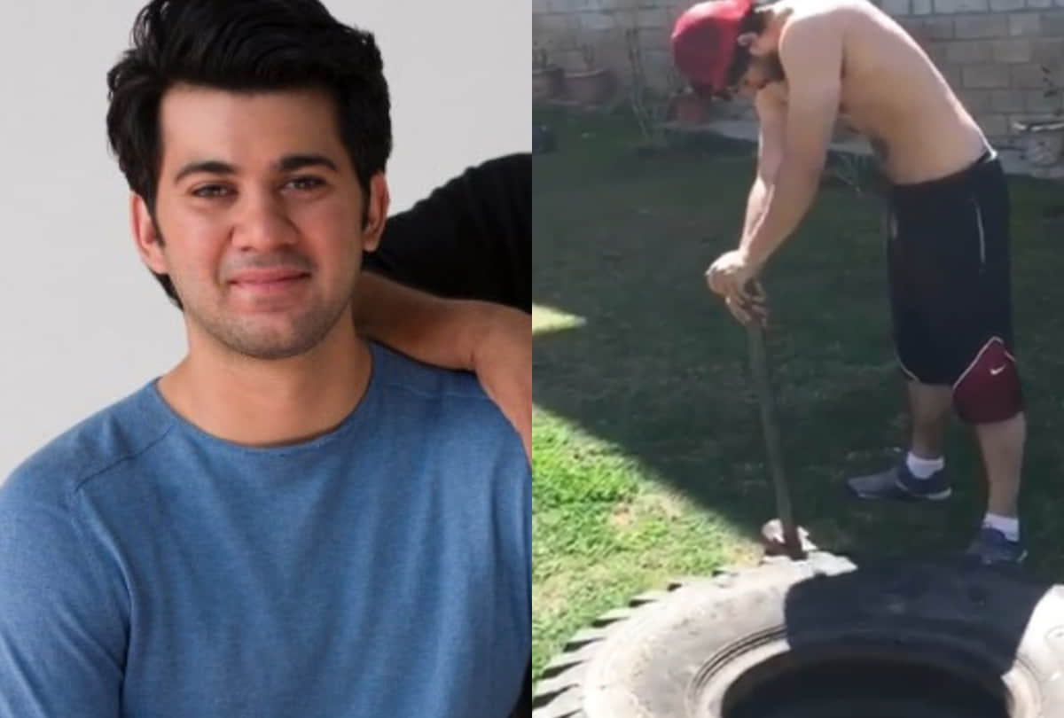 sunny deol son karan deol excercise video viral