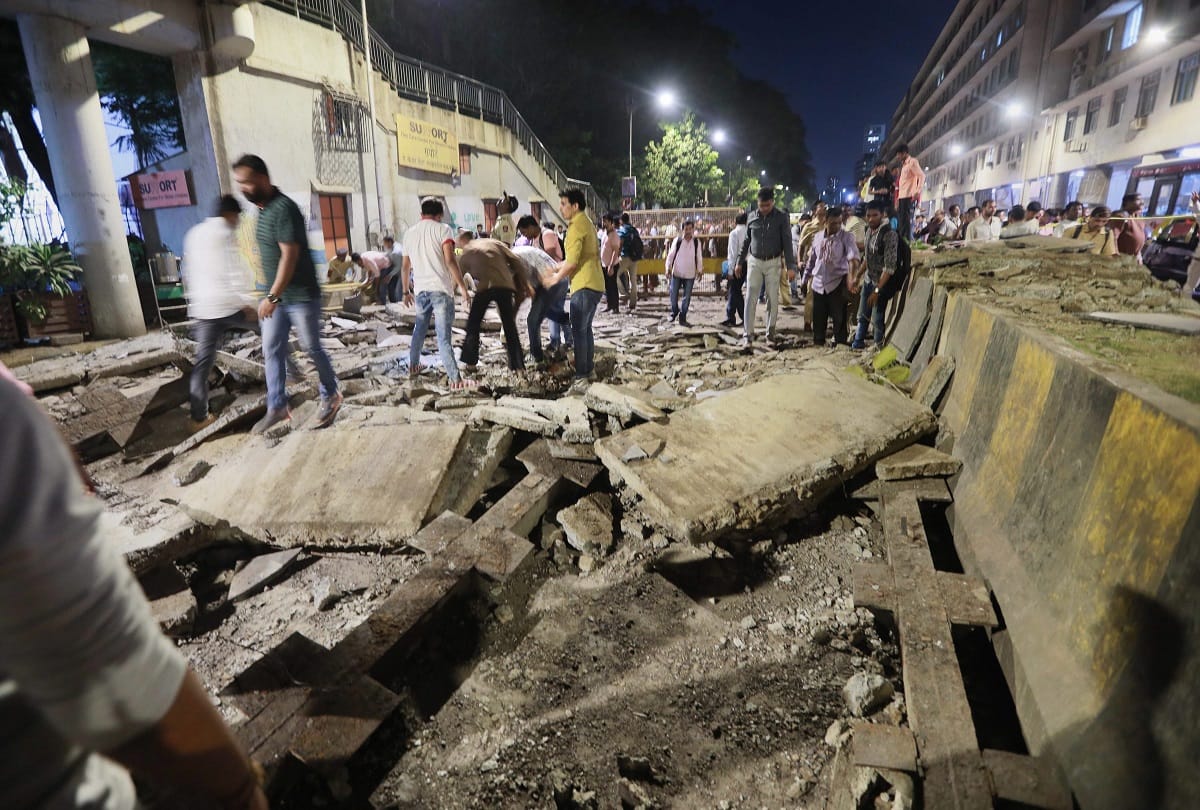 Photos of CSMT railway station in Mumbai Foot Over Bridge collapsed