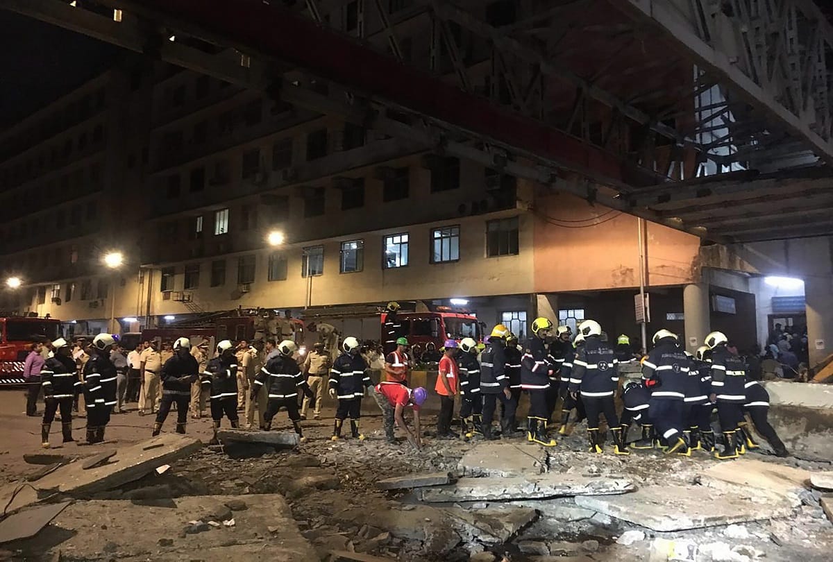 Photos of CSMT railway station in Mumbai Foot Over Bridge collapsed