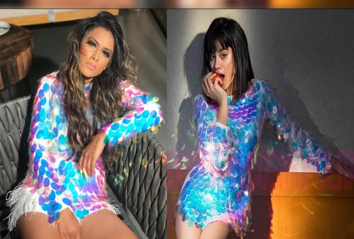 nia sharma wear floral lehenga copied karisma kapoor