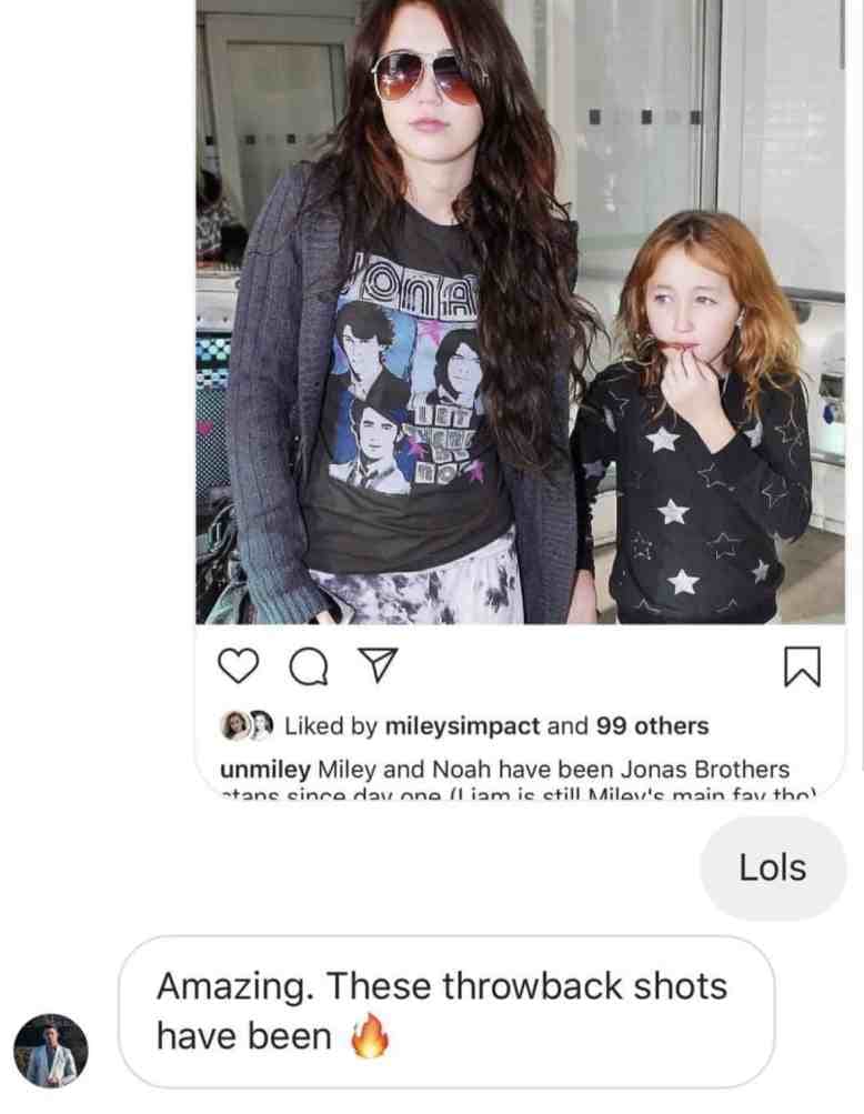 nick jonas chat with ex girlfriend miley cyrus priyanka chopra caught him and gave this reaction