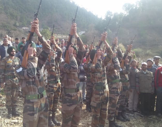Shivaraj's funeral with military honors