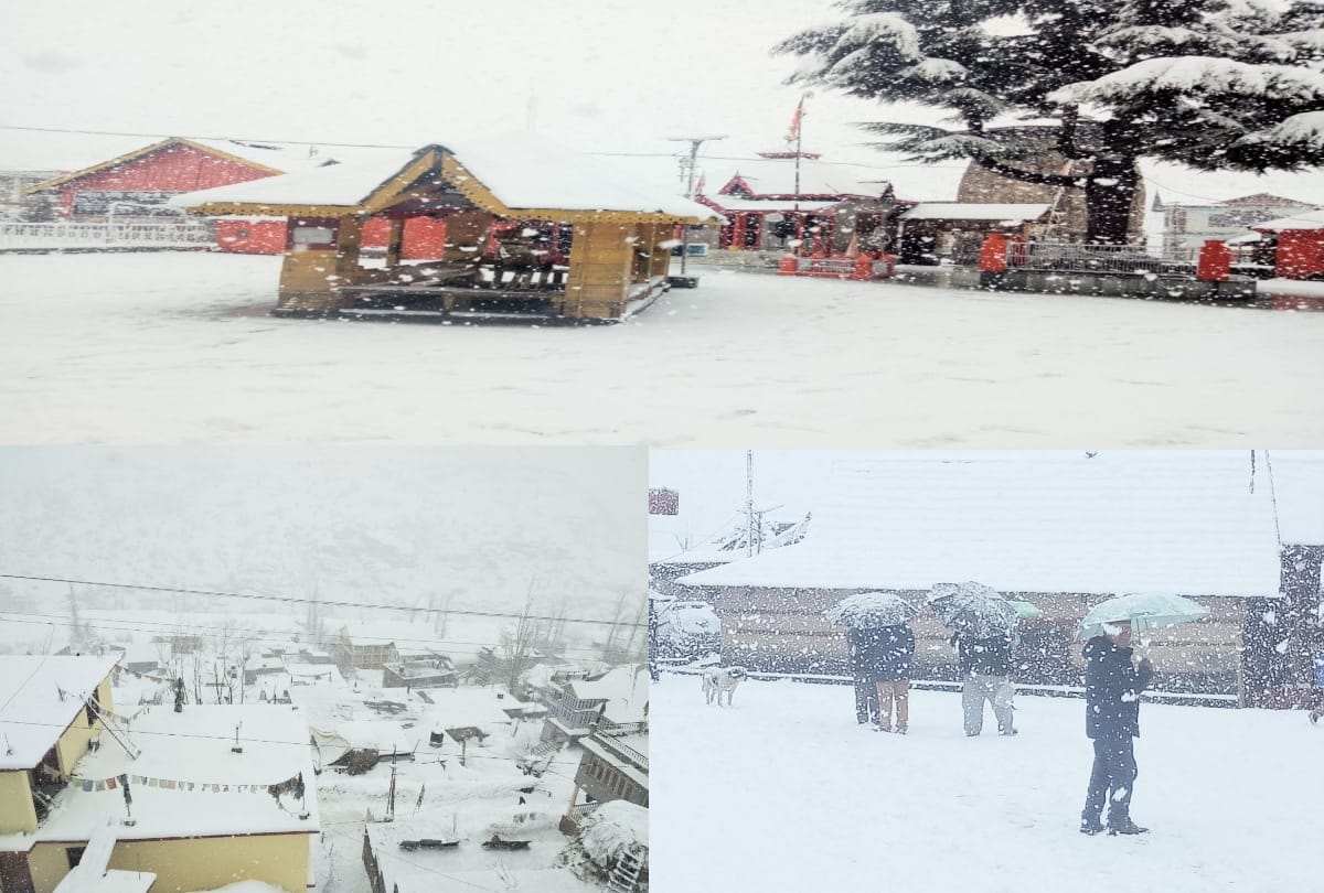 fresh snowfall recorded in the high hill of himachal pradesh