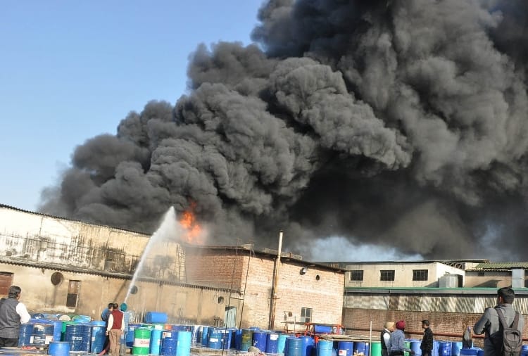Major fire in a factory in mohali of Punjab