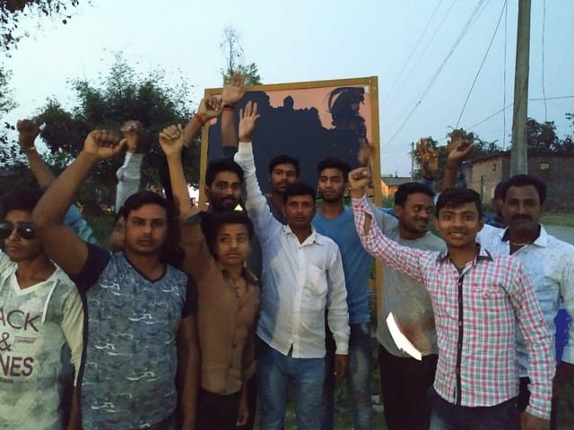 Resentment by angry villagers protesting against insulting of Ayushman Bharat scheme
