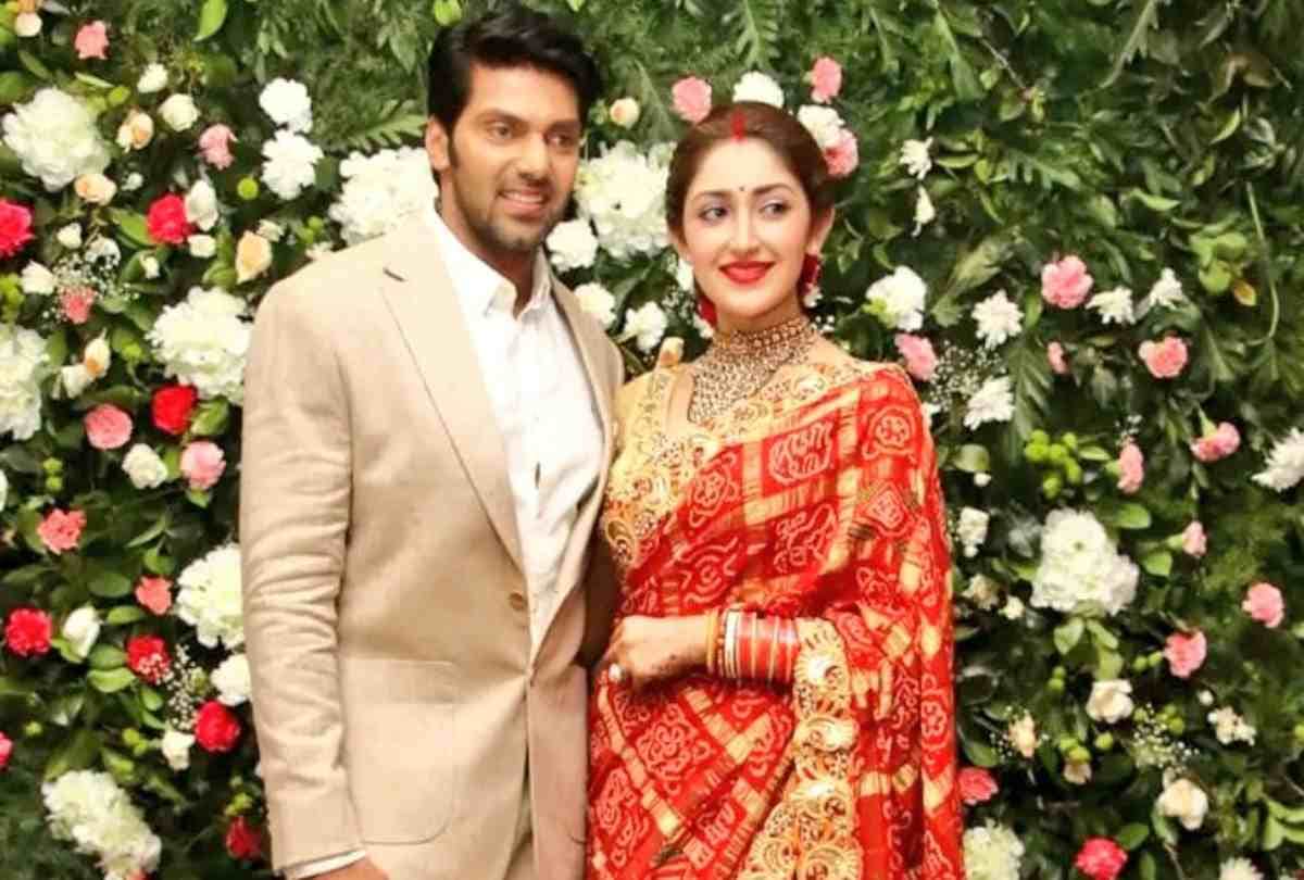 south actress Sayyeshaa got troll with husband arya over age gap