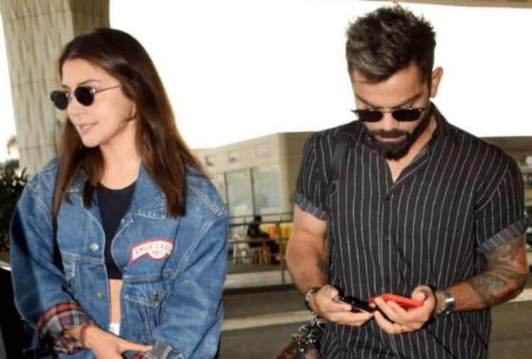anushka sharma and virat kohli new hairstyle spot before ipl 2019