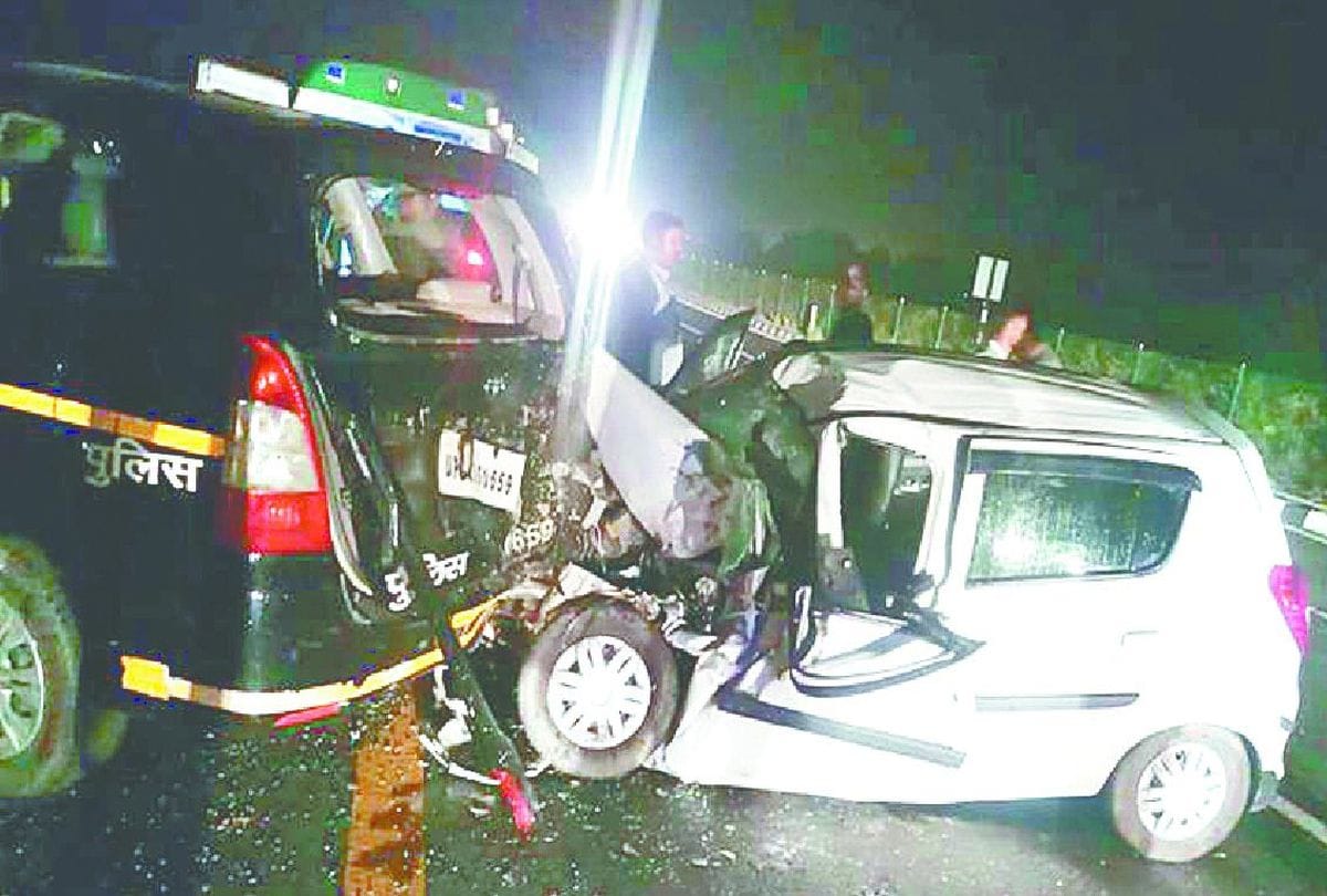 five injured in accident on agra lucknow expressway in firozabad