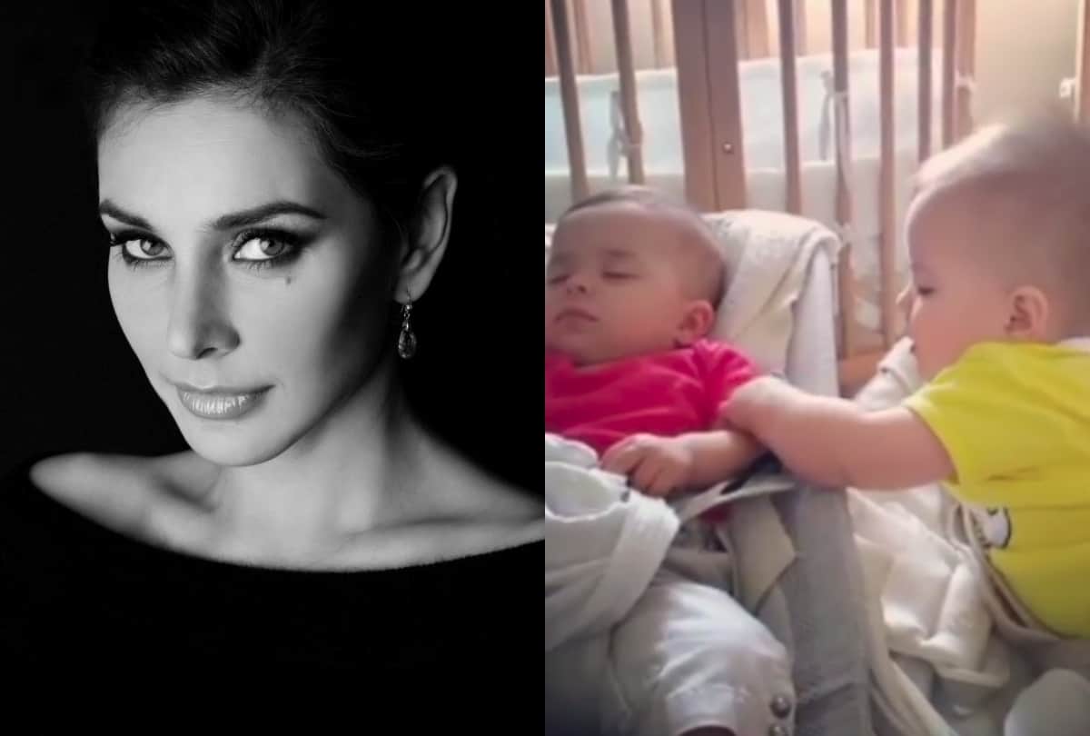 lisa ray posts her twin walking up here see video